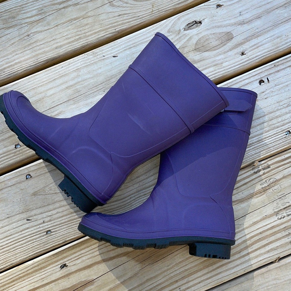 NWOT Kamik Purple Waterproof Rain Boots Kids Youth Size 2